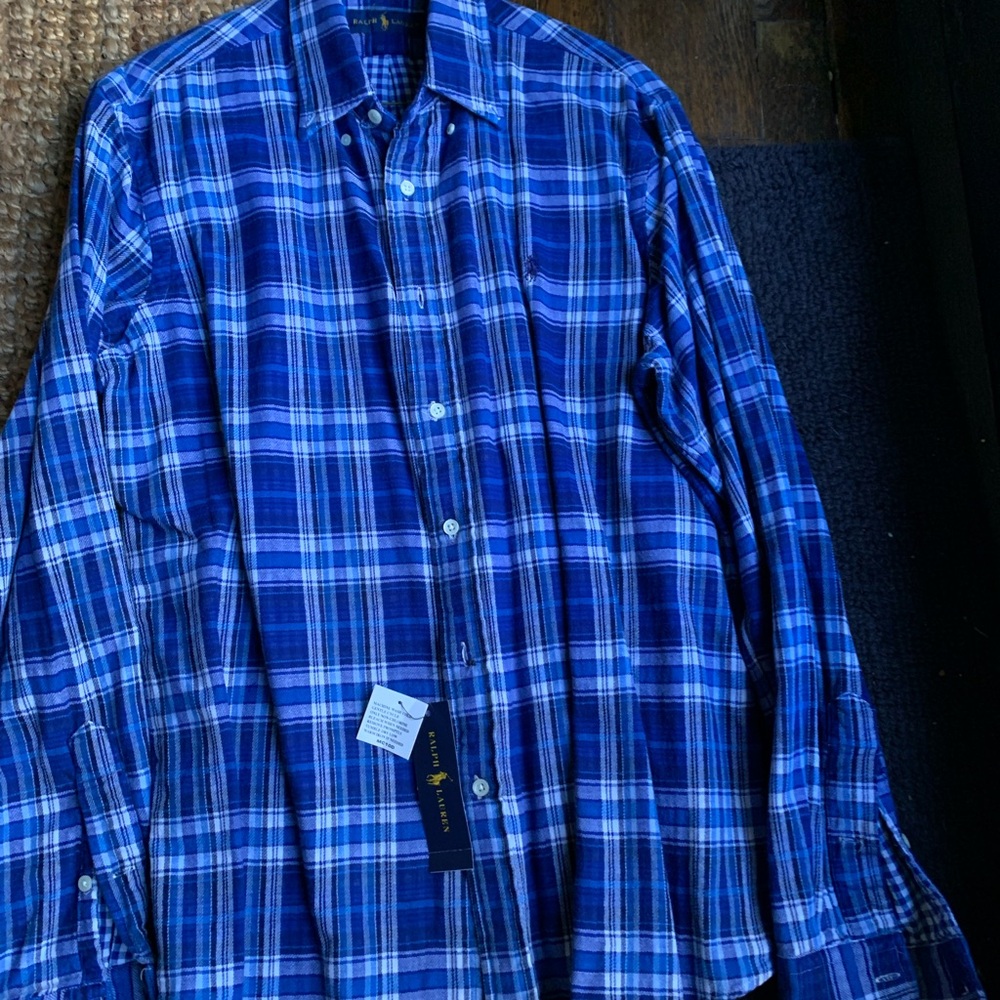 Blue Plaid Men's Shirt